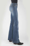 WOMENS JEAN 921 HIGH RISE FLARE FIT PLAIN BACK PKT LIGHT WASH 11-054-0921-2408 BU