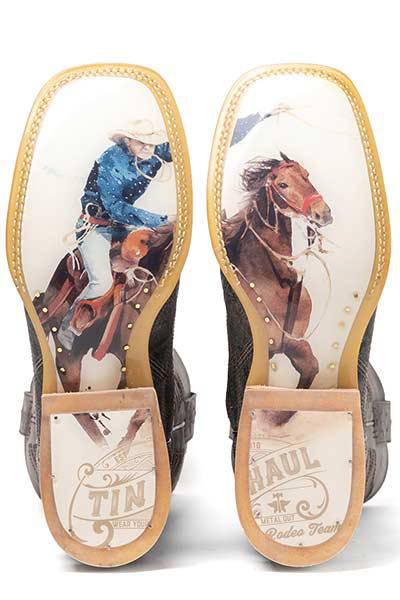 MENS FOOTWEAR   WIDE SQ TOE W/ OBVIOUS INSOLE AND SOLE  LATIDUDES,  TEAM RODEO SOLE  14-020-0077-0453