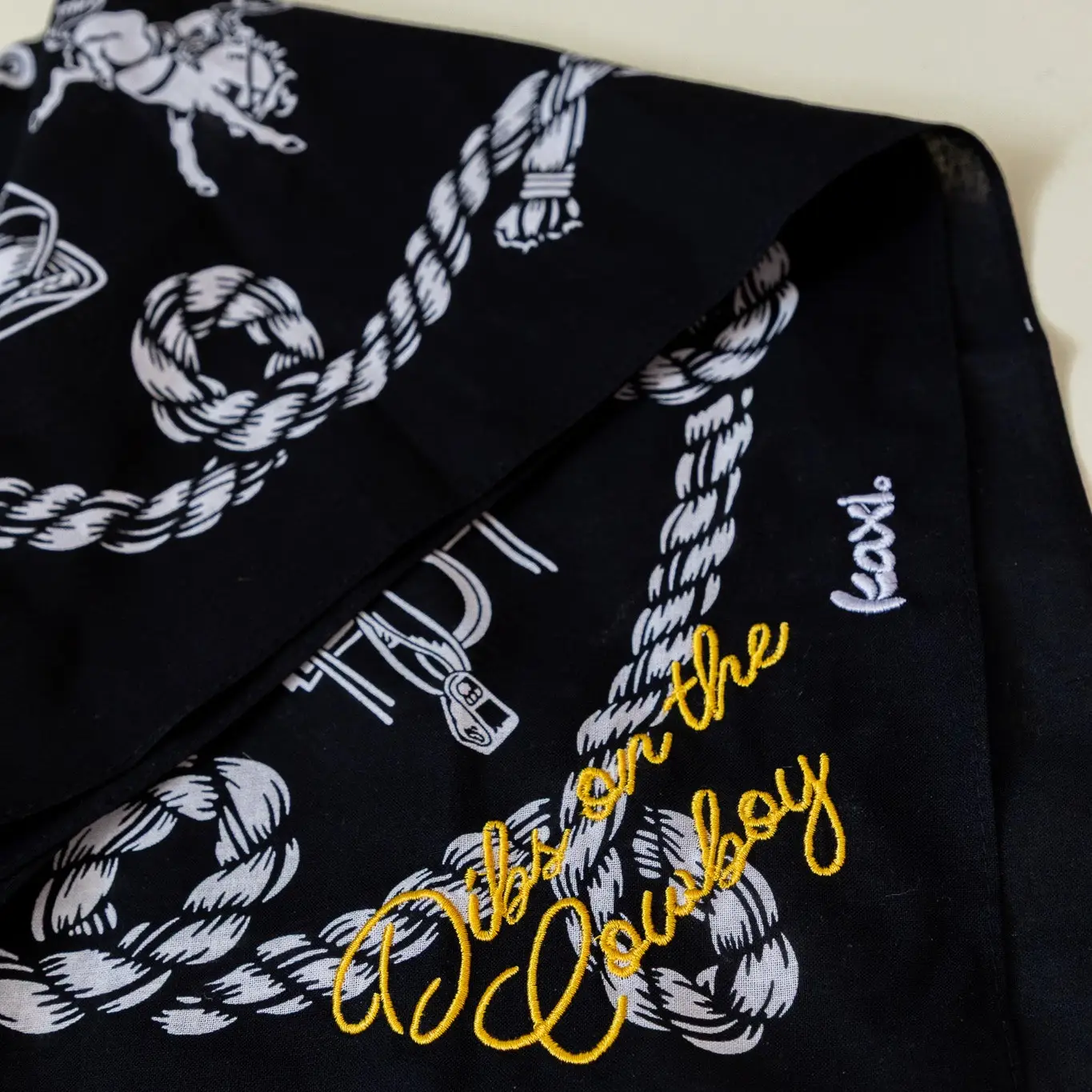 BLACK DIBS ON THE COWBOY WESTERN BANDANA