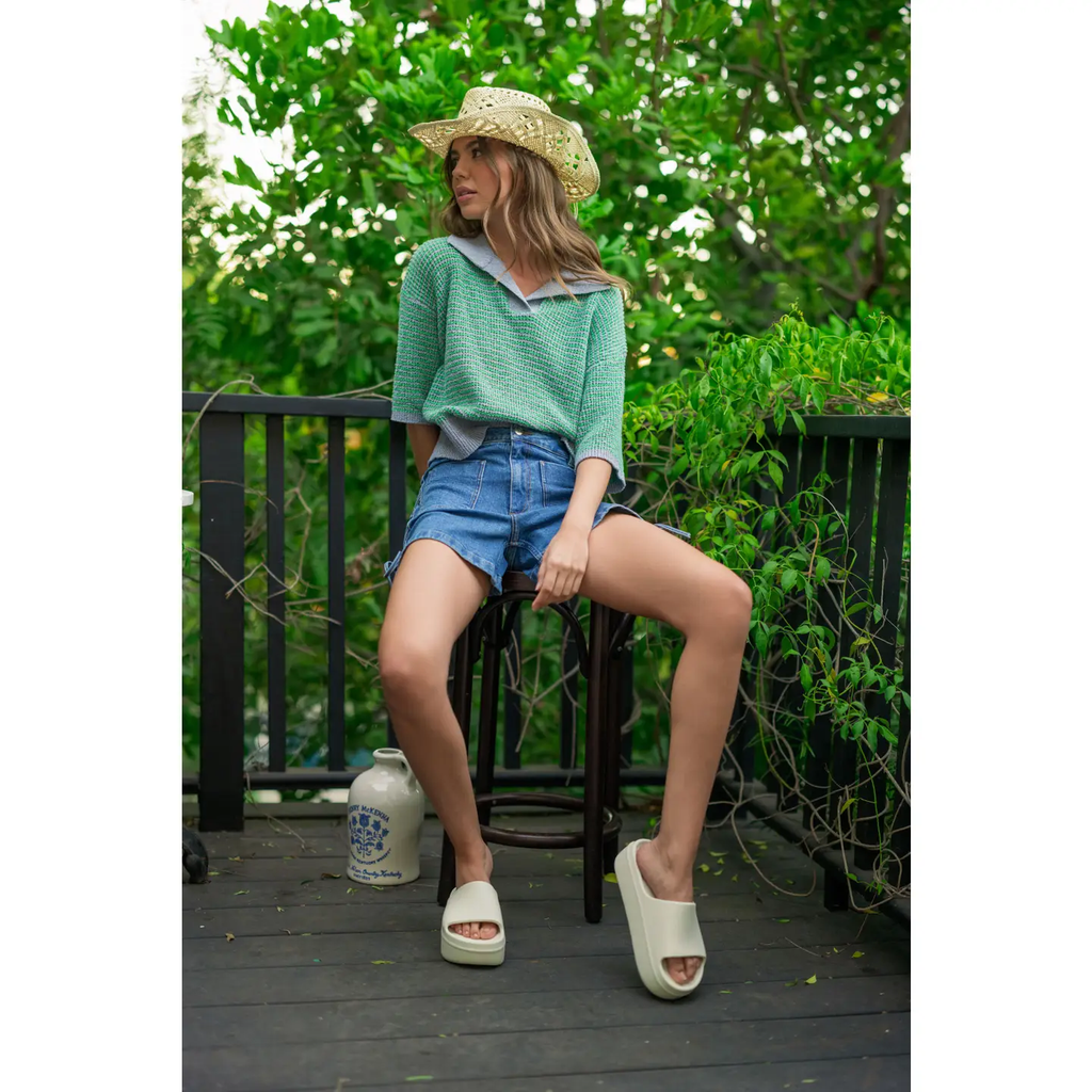 Lace Up On the Side Denim Shorts