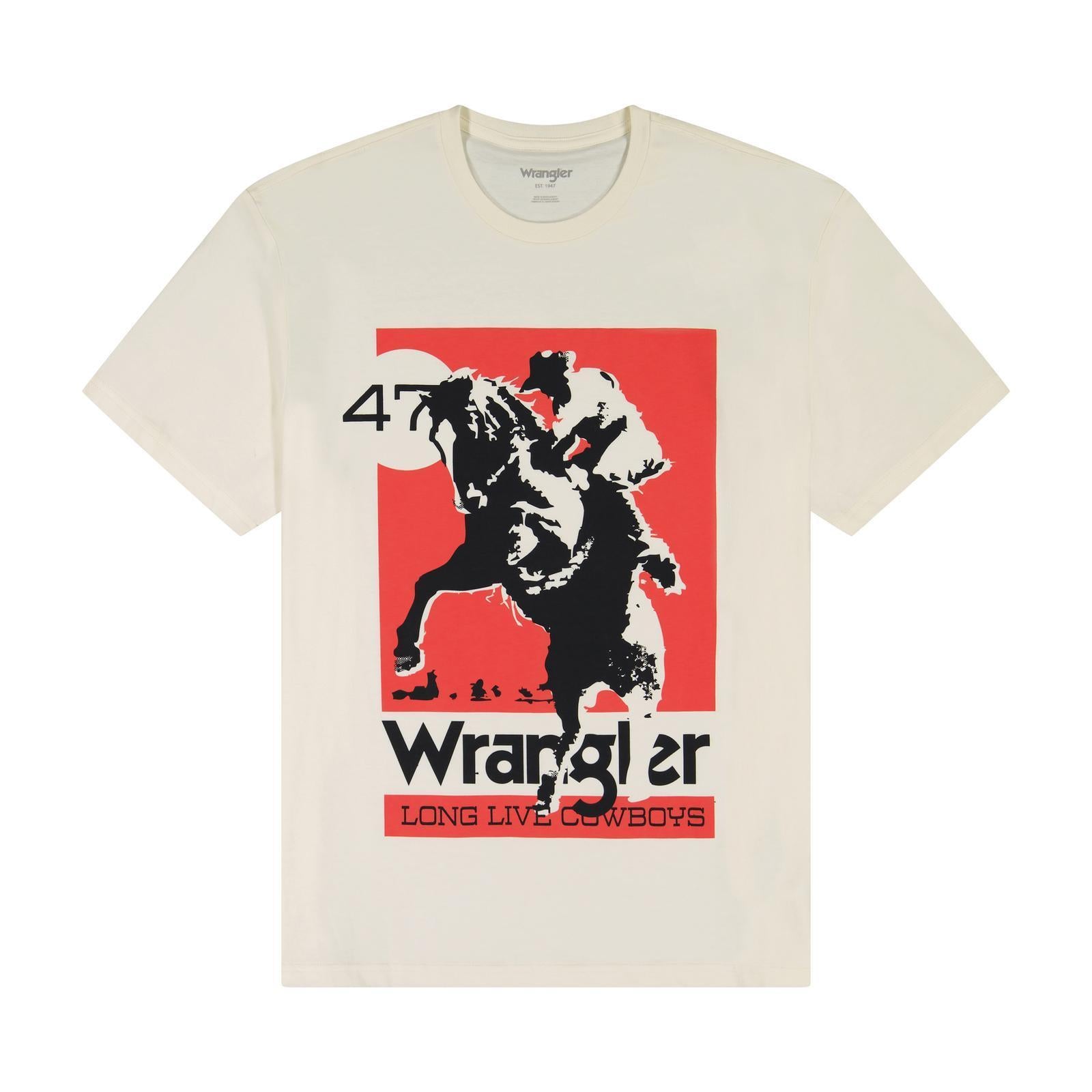 Wrangler® Graphic Short Sleeve T-Shirt - Regular Fit - Antique White -