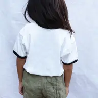 Made in America Toddler Ringer Graphic Top - BLACK
