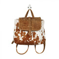 LEATHER FLAP HAIRONBACKPACK BAG S-1216