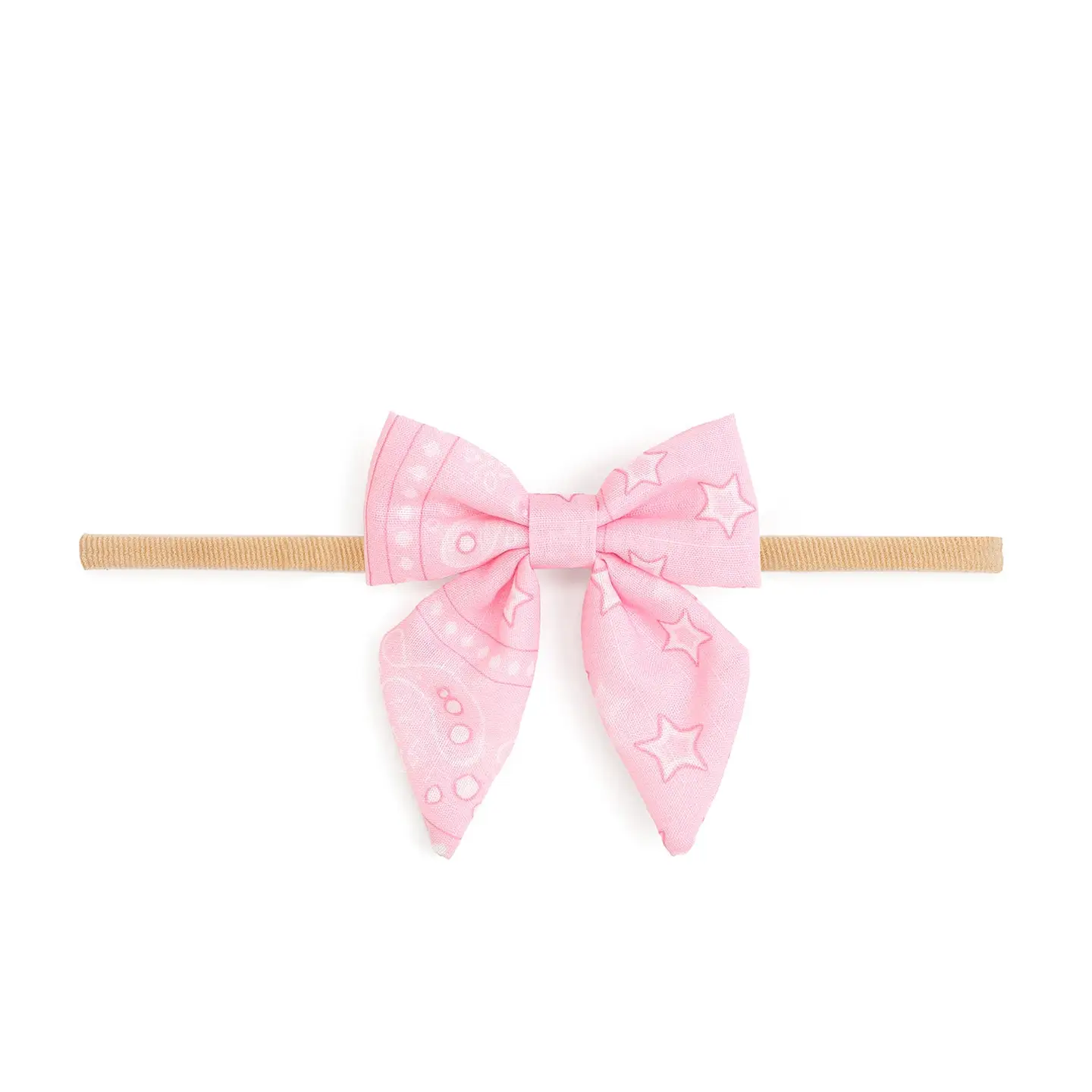 Pink Bandana Western Bow Baby Headband - Hair Accessories