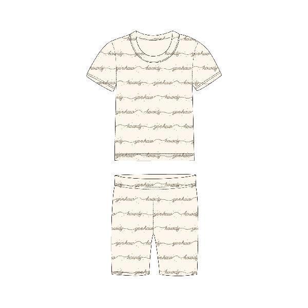 KIDS ORGANIC SHORT-SLEEVE PJ SET - HOWDY