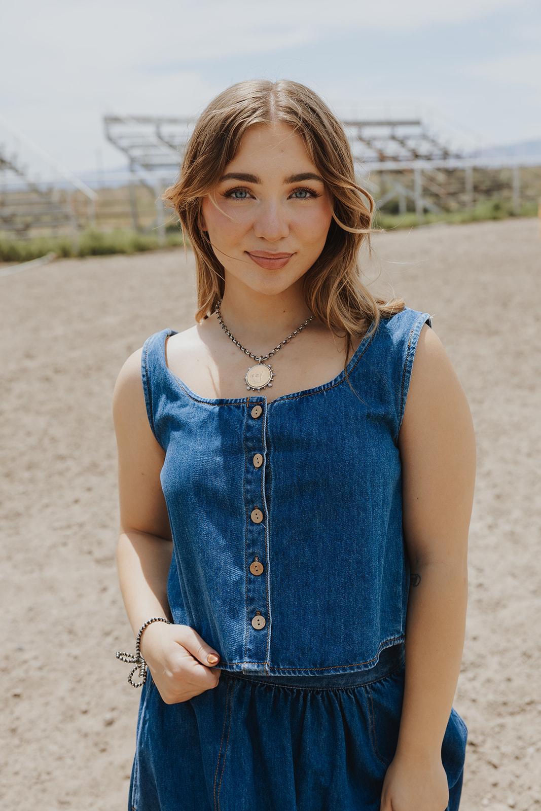 Soft Denim Sleeveless Top