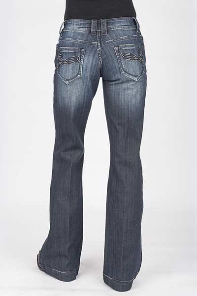 WOMENS JEAN 214 FIT TROUSER STYLE STETSON S EMBROIDRED BACK POCKET OWS 11-054-0214-0204 BU