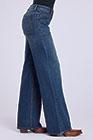 WOMENS JEAN MIDRISE WIDE LEG FIT MED WASH DENIM JEAN W/FRT PATCH PKTS - 11-054-0675-1202