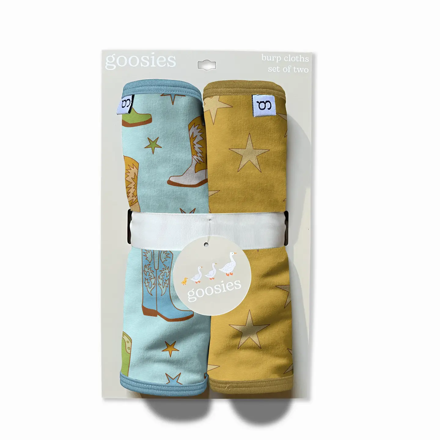 Cowboy Boots & Stars Burp Cloth Sets