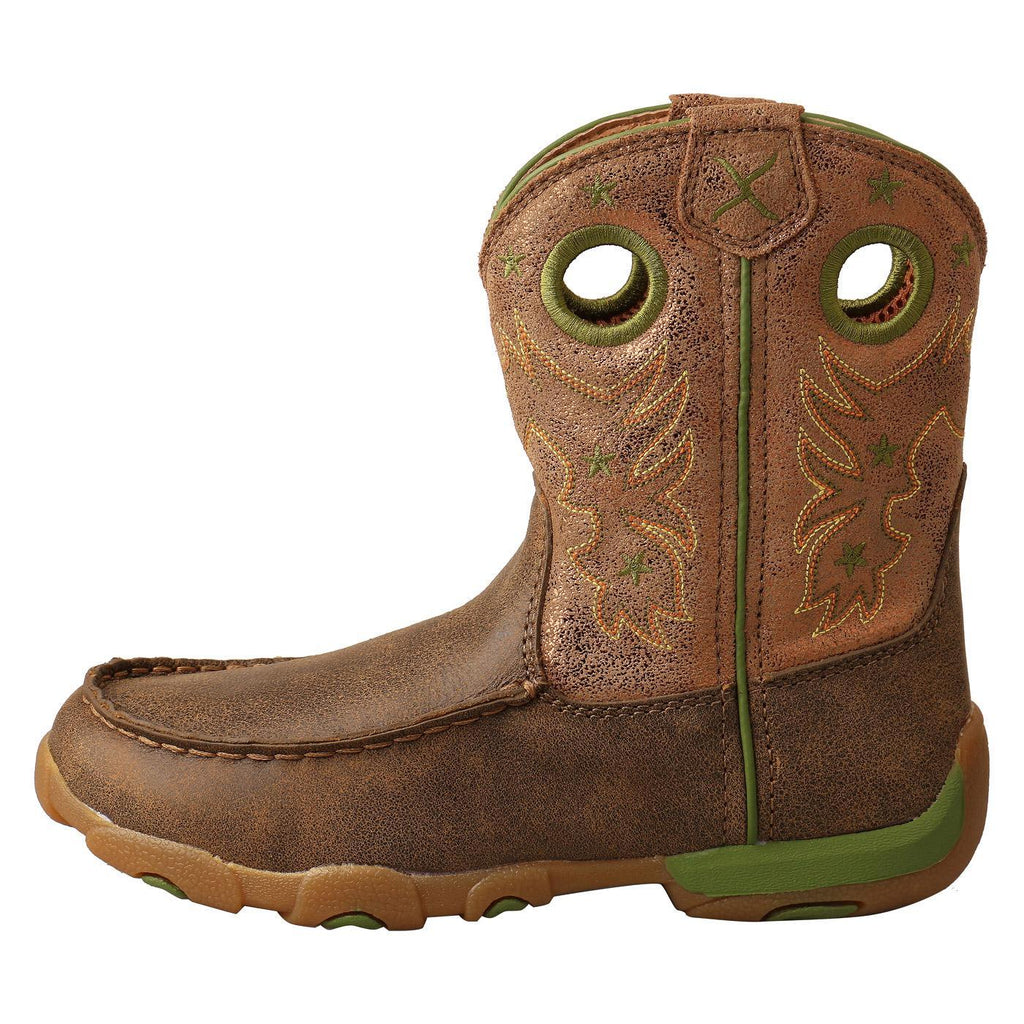 Driving Moc Boot - Bomber & Shiny Brown YDB0003