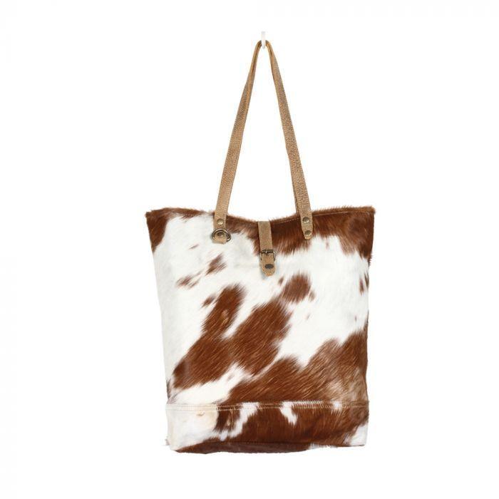 Myra Chestnut Hairon tote Bag - S-1285