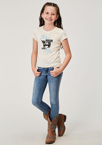 Barn Hair Don't Care Girls T-Shirt 03-009-0513-2039