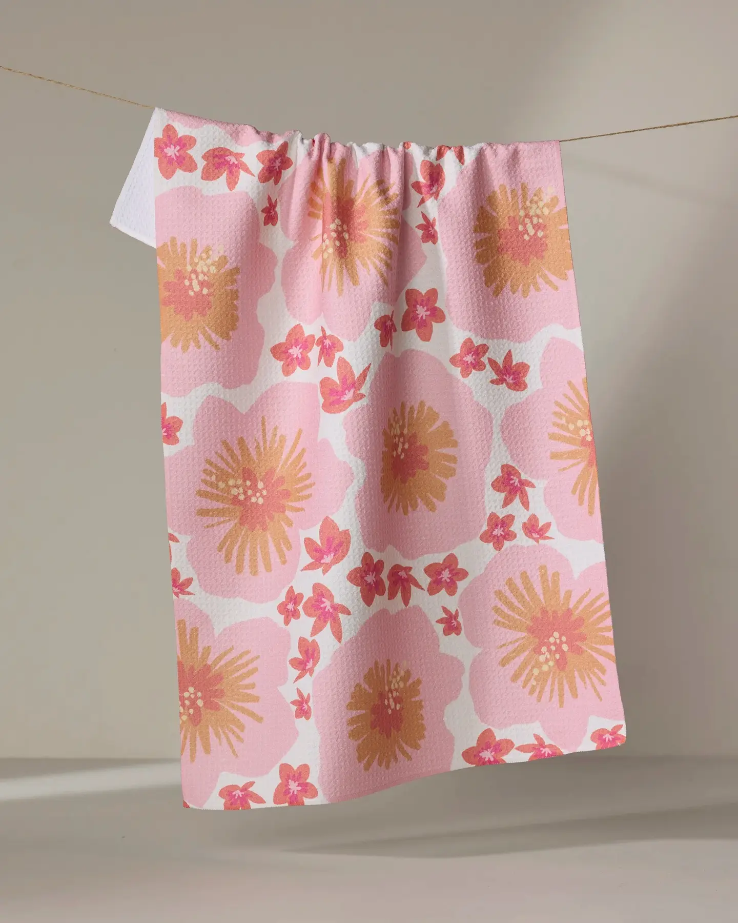 Hibiscus Sunset Tea Towel