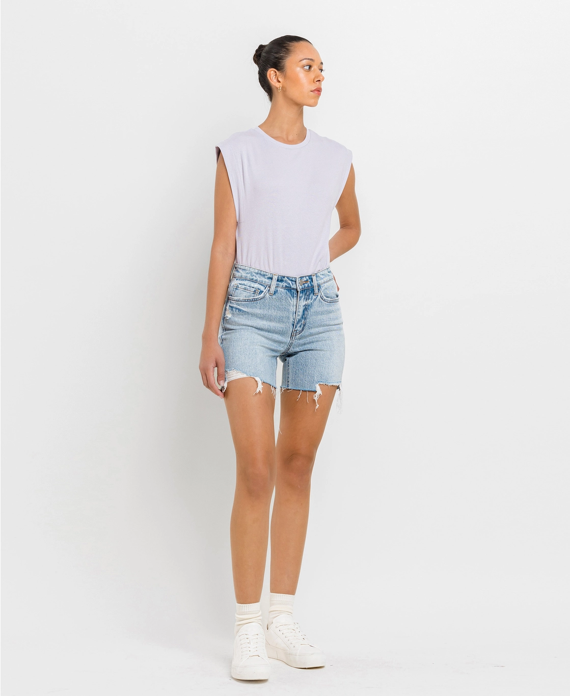 High Rise Midi Shorts | Double Trouble