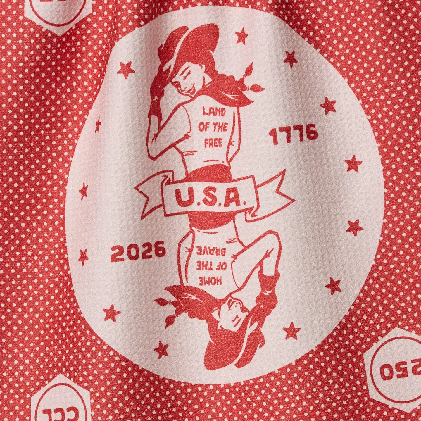 USA Cowgirl Tea Towel - RED