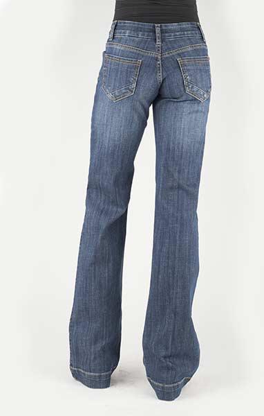 WOMENS JEAN 214 FIT TROUSER STYLE BOTTOM CORNER PIECED BACK PKT 11-054-0214-0808 BU