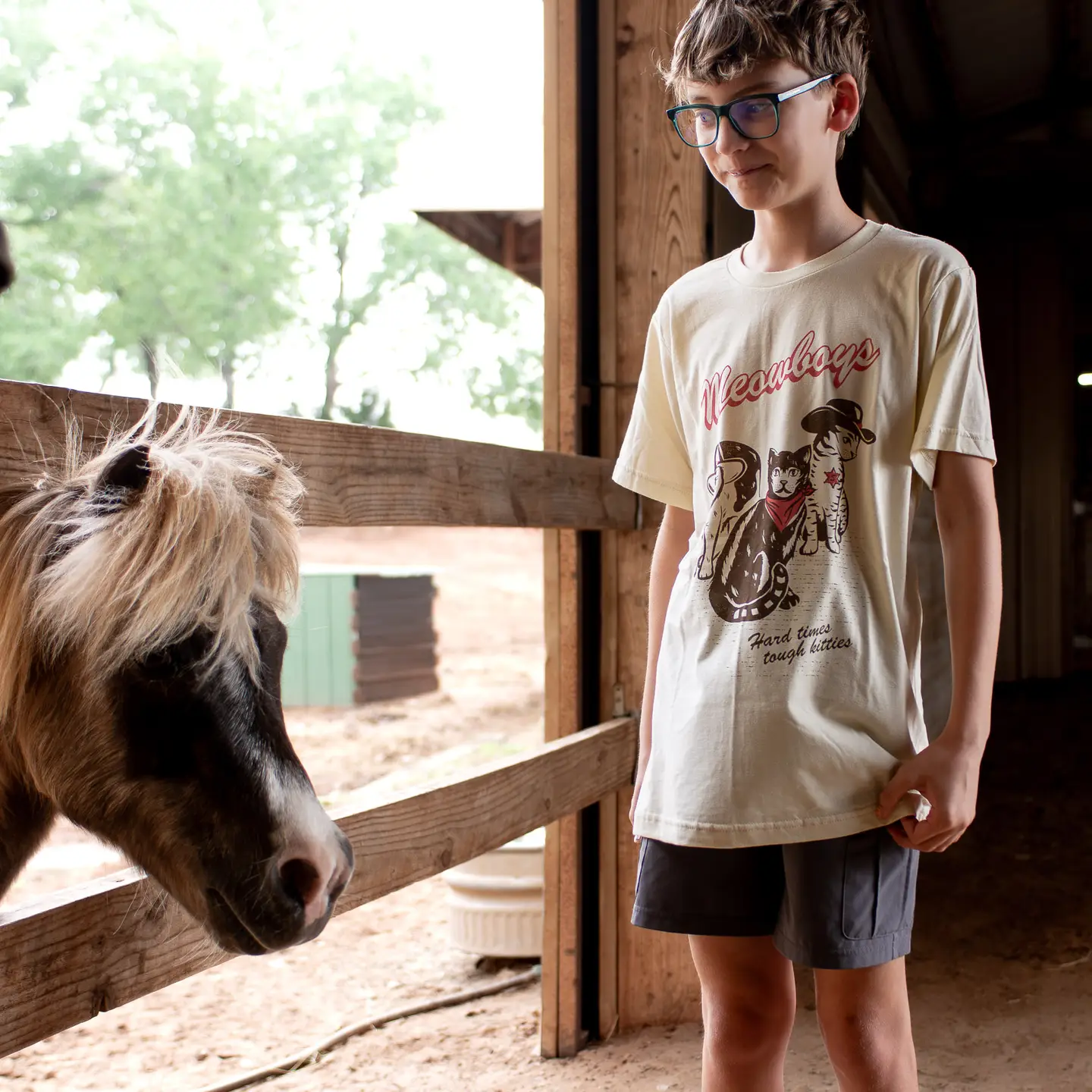 Meowboys Western Kids Tee