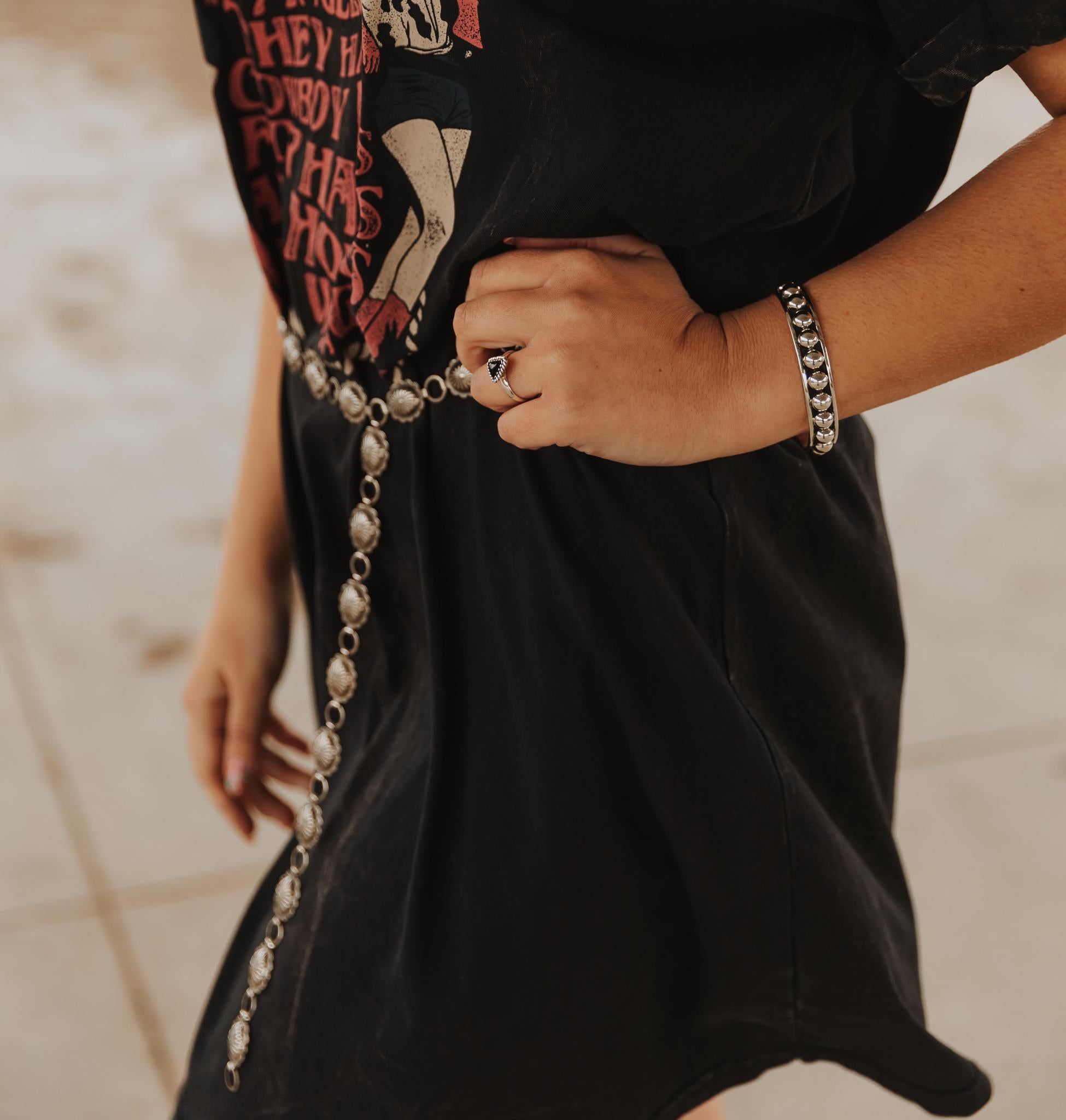 ADJUSTABLE TRIANGLE BLACK ONYX STACKER RING