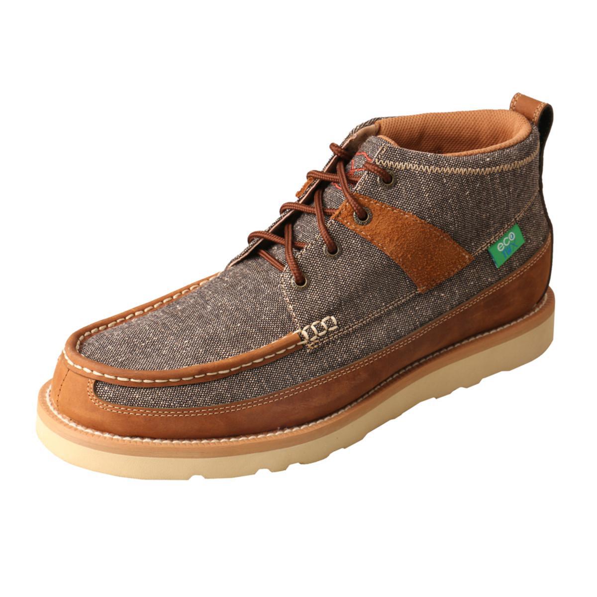 MENS WEDGE SOLE BOOT - DUST/BROWN MCA0018