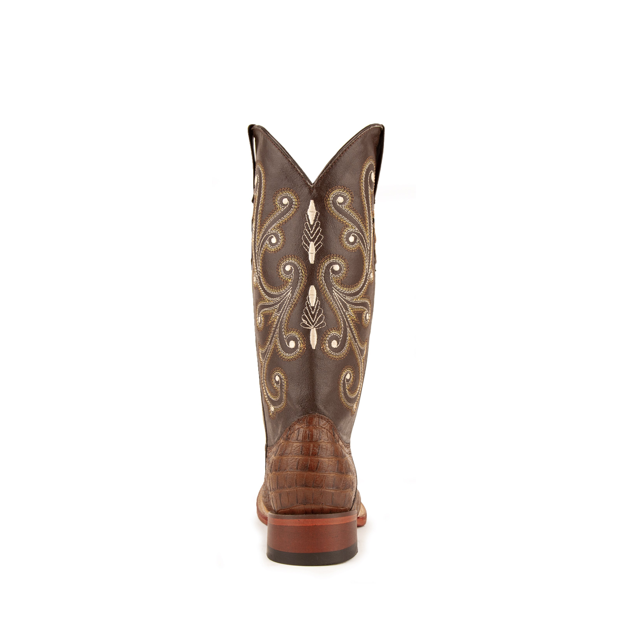 Ladies Print Caiman Stampede S-Toe Sport Rust/Chocolate