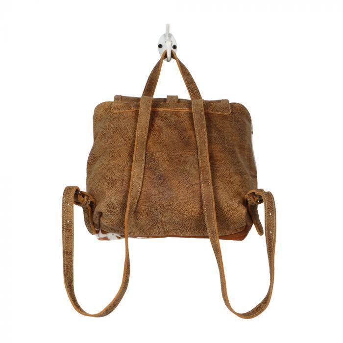 LEATHER FLAP HAIRONBACKPACK BAG S-1216
