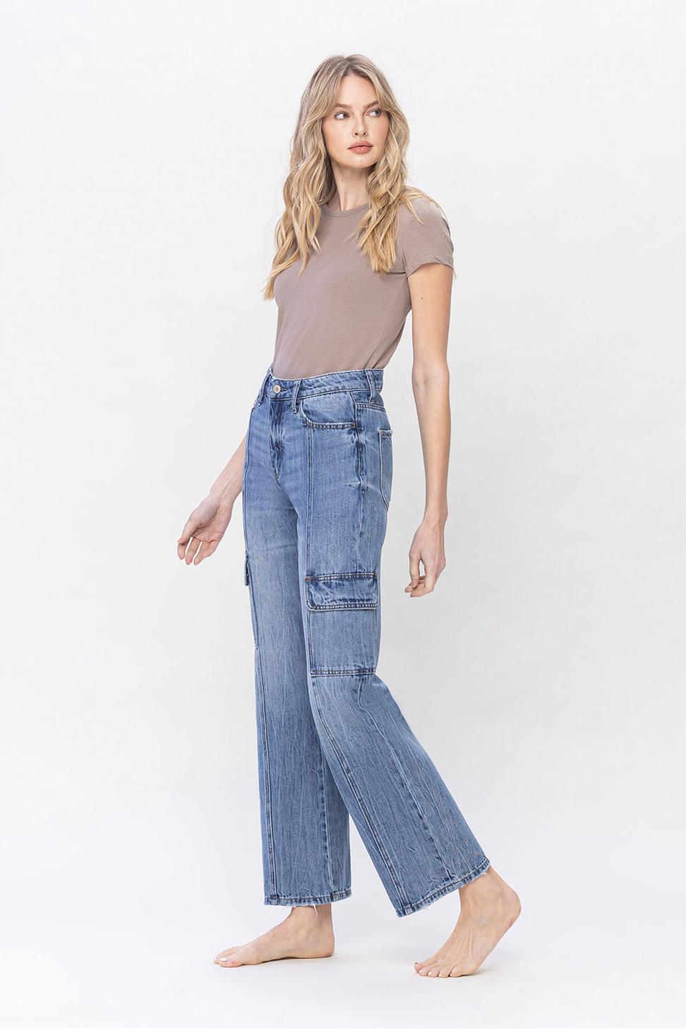 HIGH RISE DAD CARGO PANT - CHARM