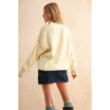 Cherry Patch Front Sweater Top
