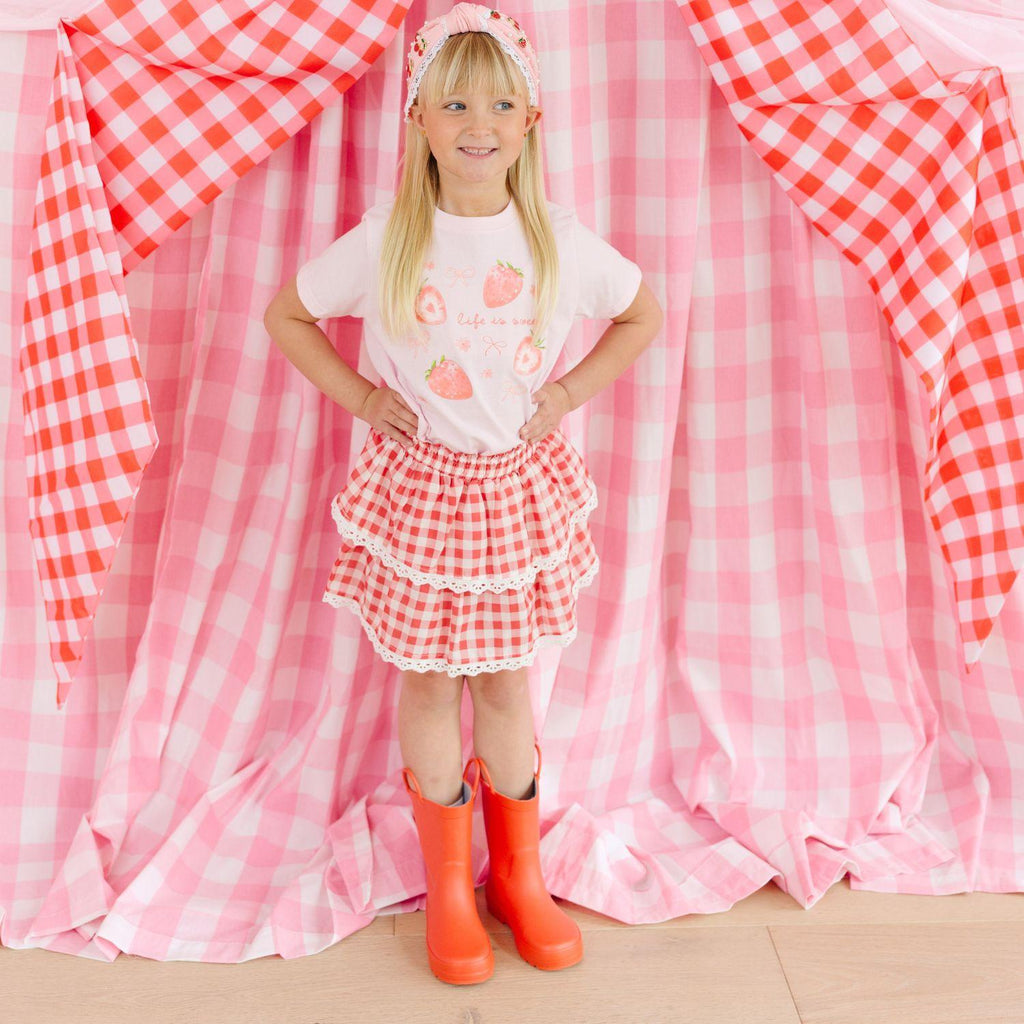 Red Gingham Skort