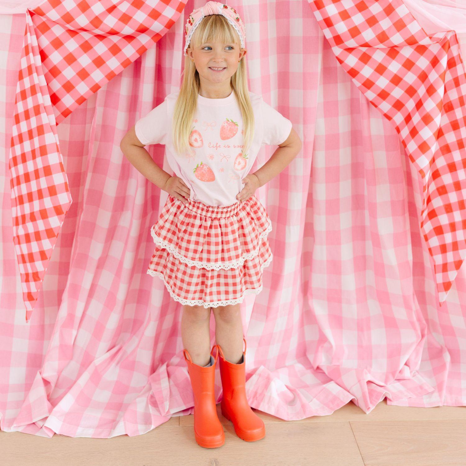 Red Gingham Skort