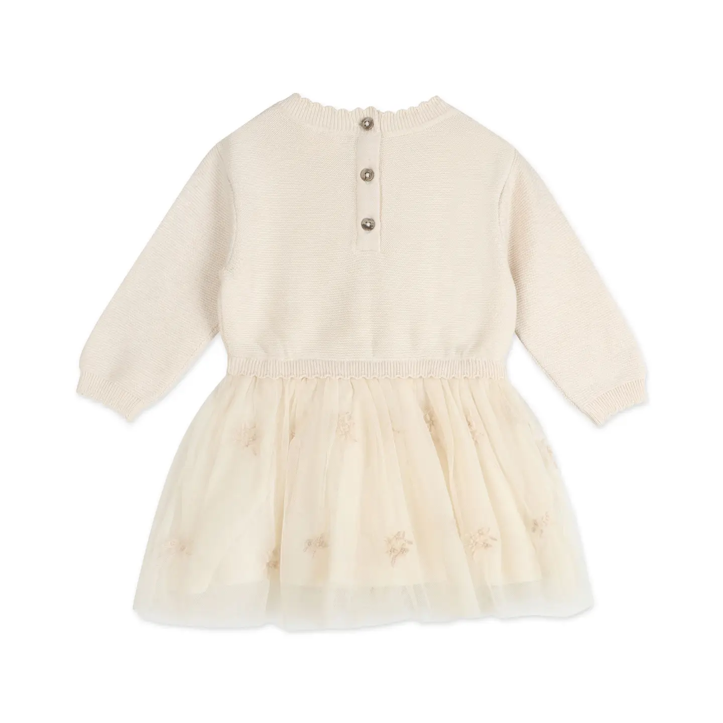Clara Floral Knit Baby Tutu Dress (Organic Cotton)