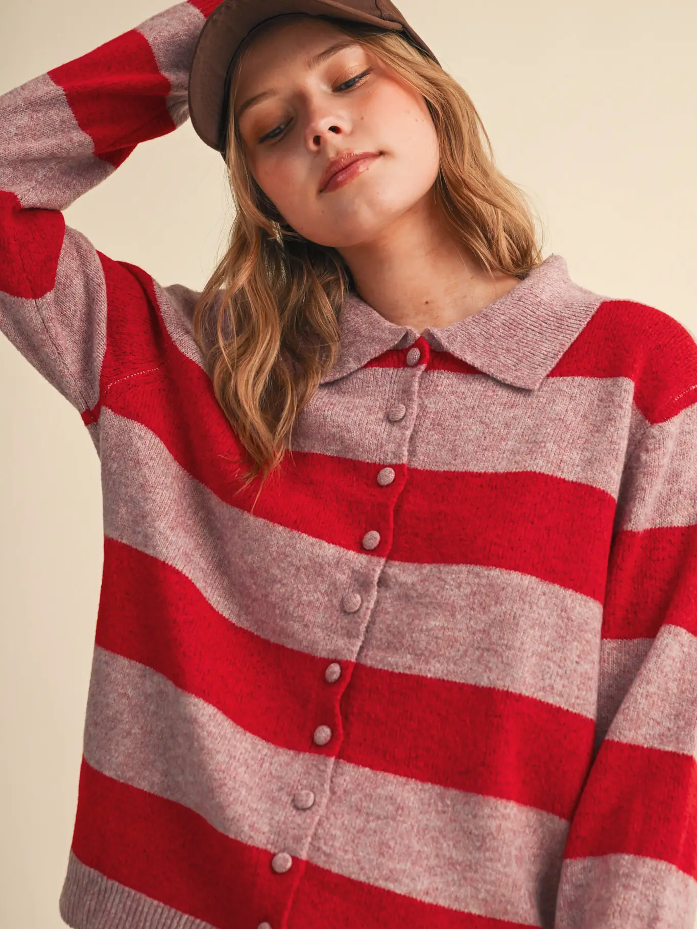 Striped Sweater Cardigan