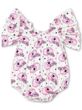 Pink Hat Western Baby Girls Romper