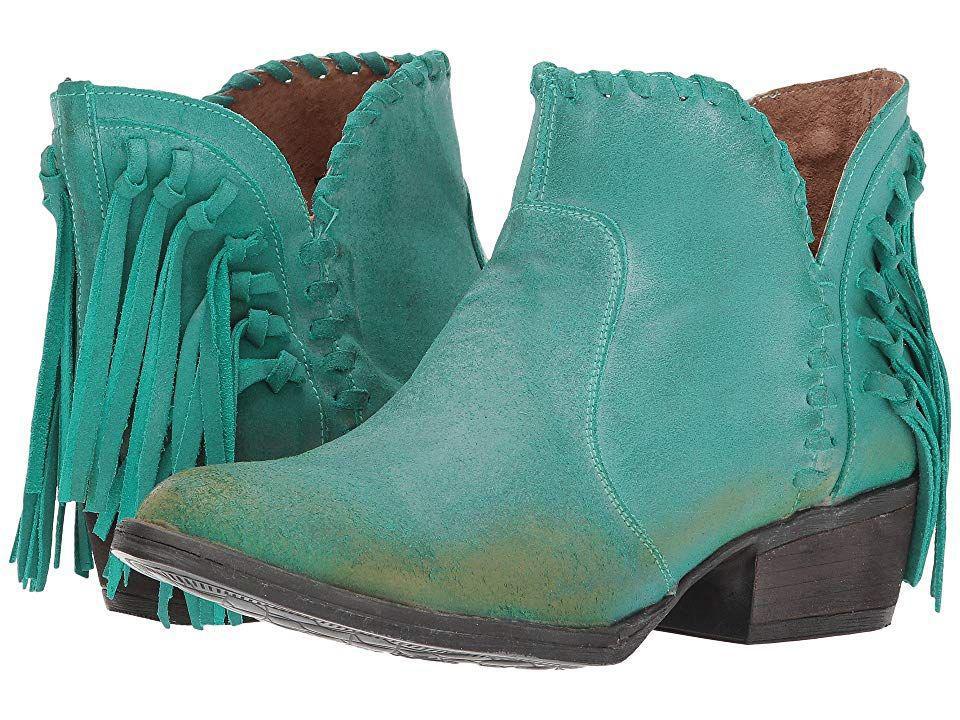 LD TURQUOISE FRINGE SHORTIE Q0005