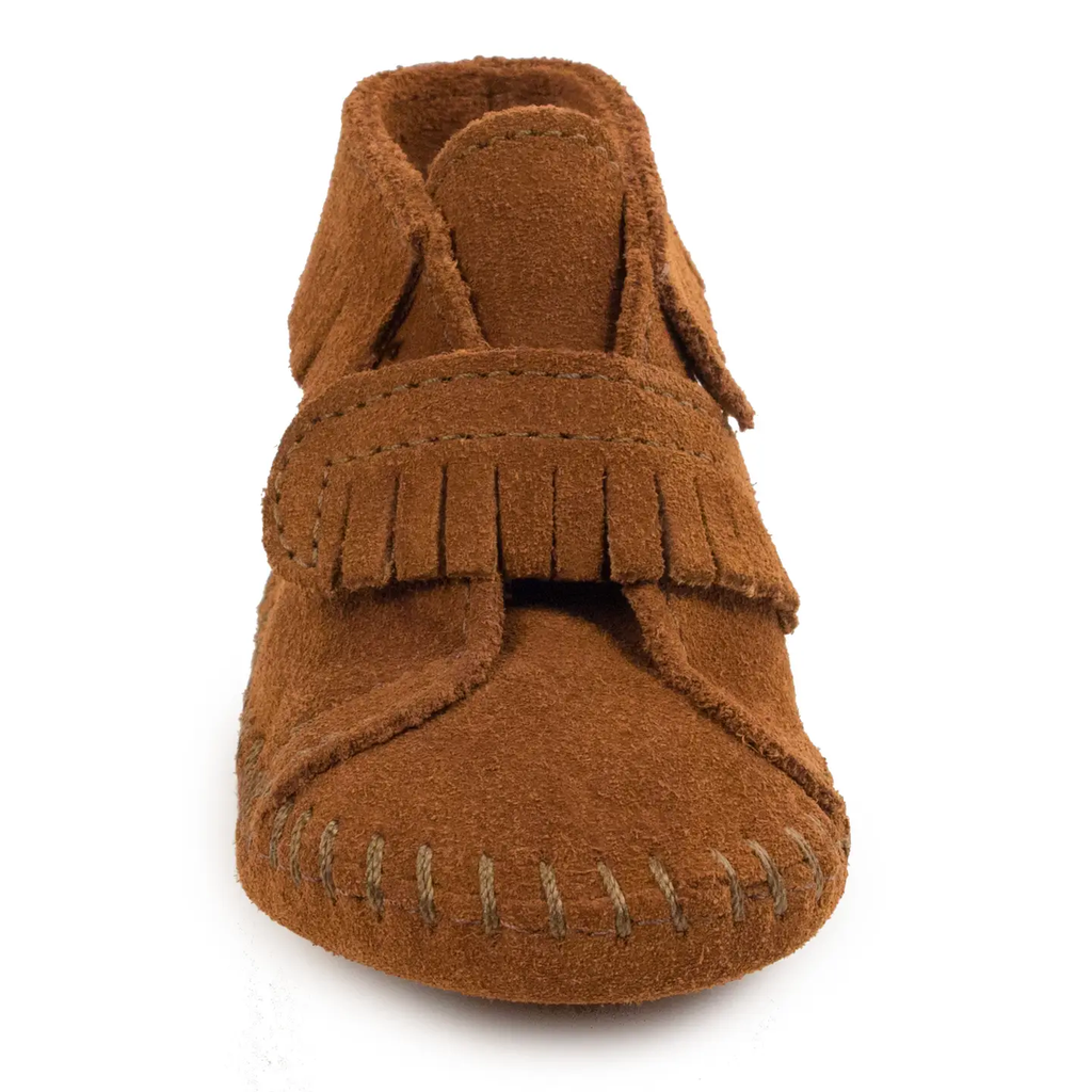 MINNETONKA Infant Baby Suede Fringe Bootie with Strap