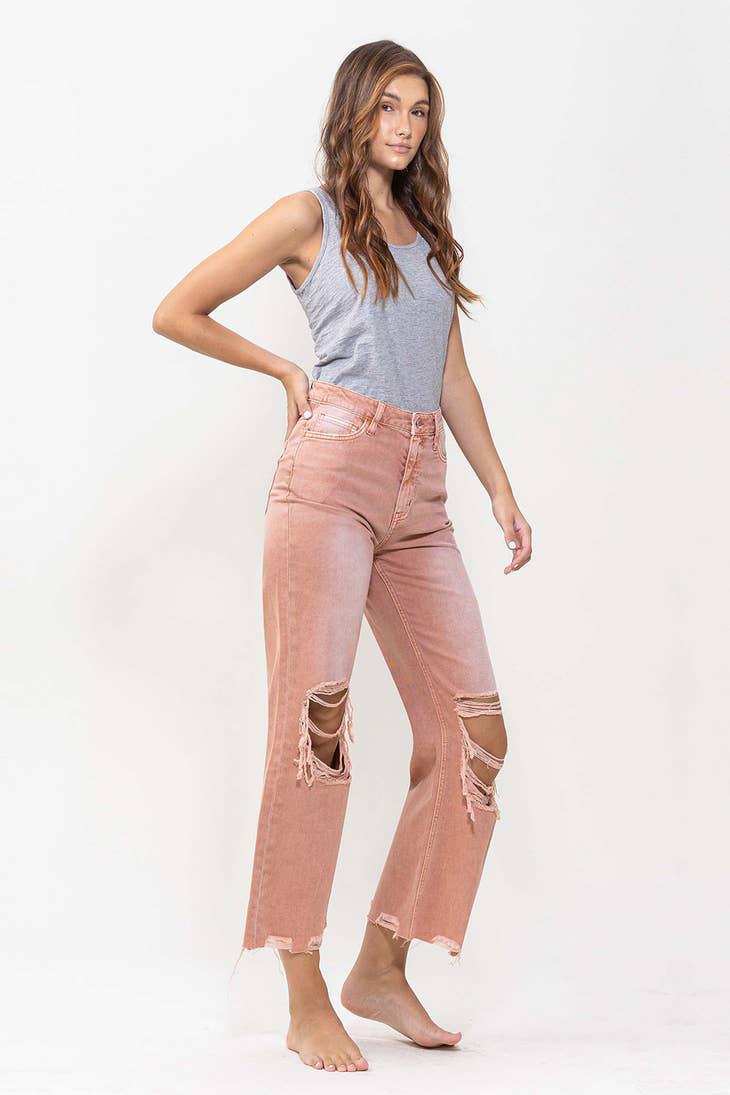 90'S VINTAGE CROP FLARE - BRANDIED MELON