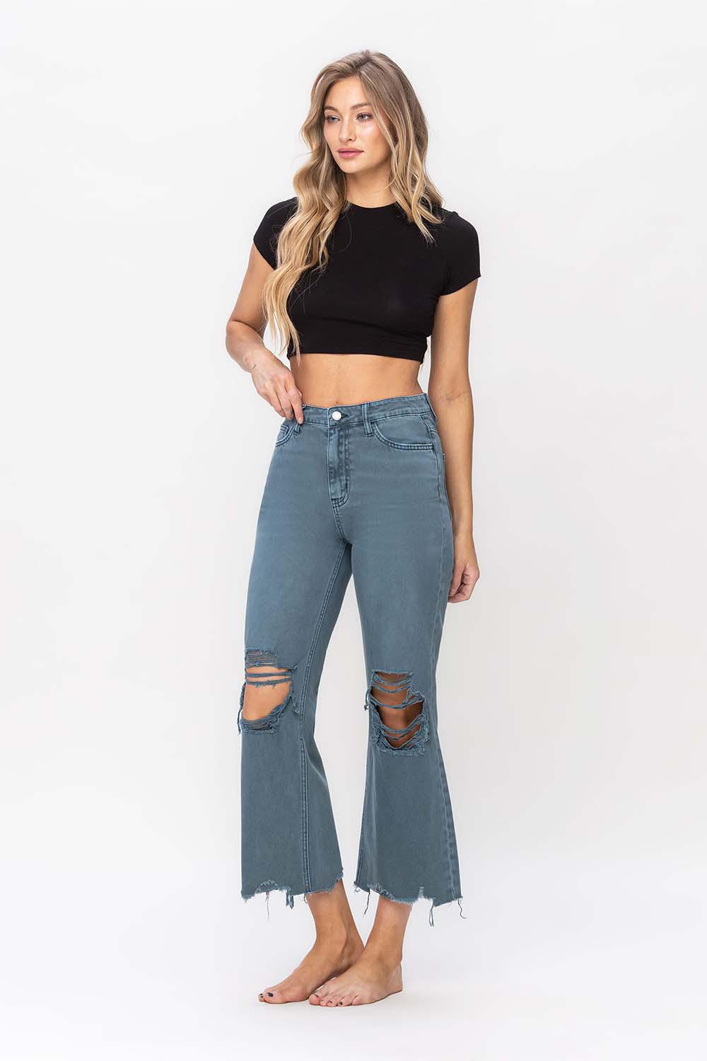 90'S VINTAGE CROP FLARE - BALSAM