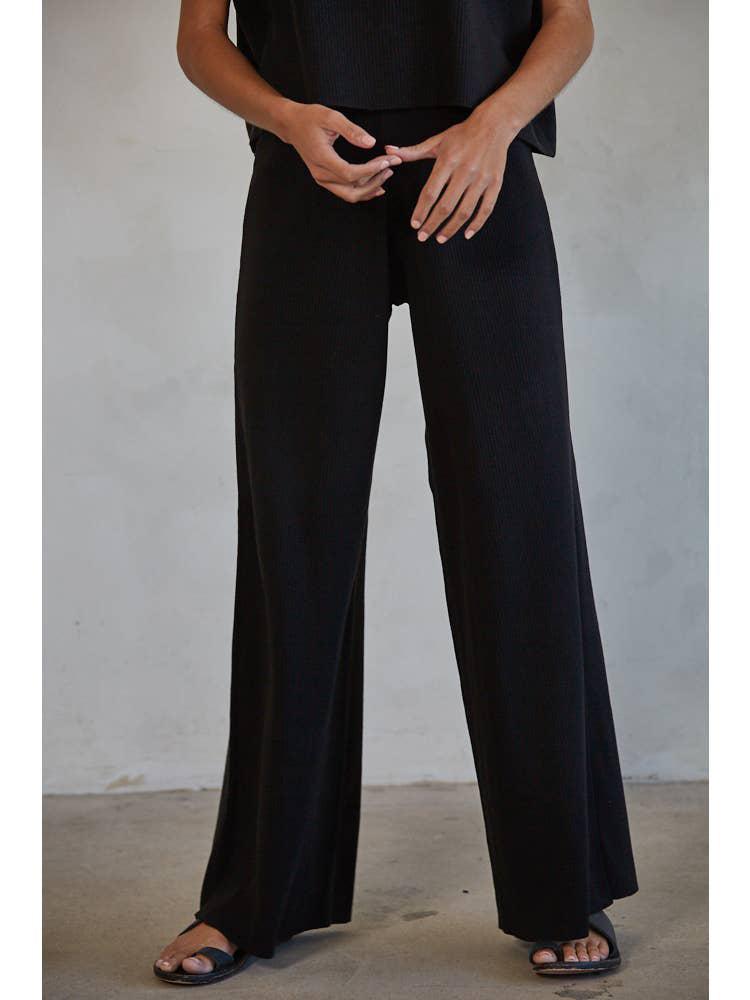 Knit Sweater Wide Leg Pants