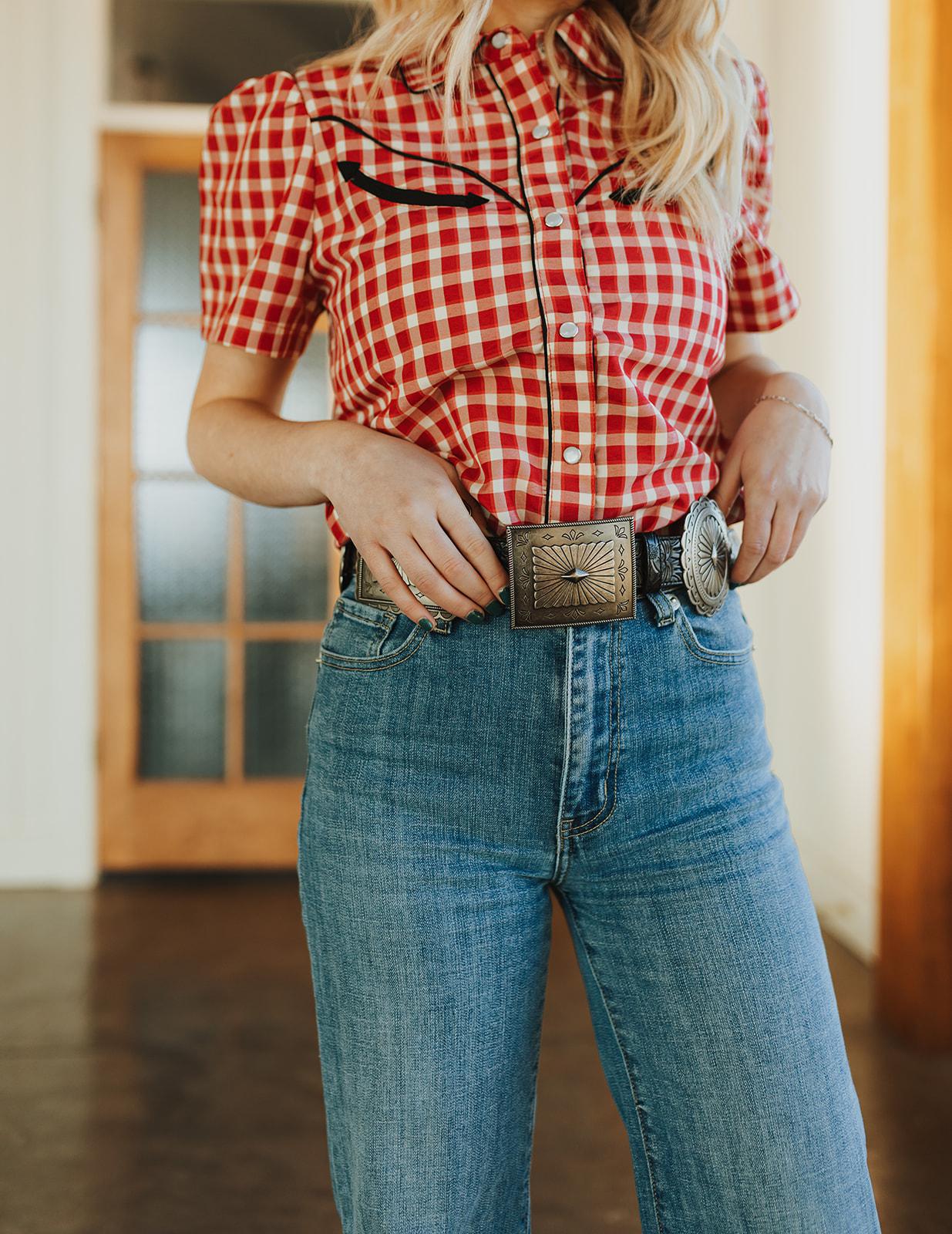 Button Down Shirt - Red Plaid