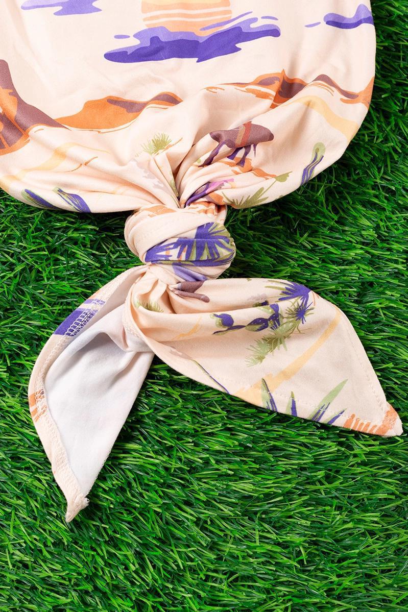 Wild West Dessert, Cactus Printed Baby Gown