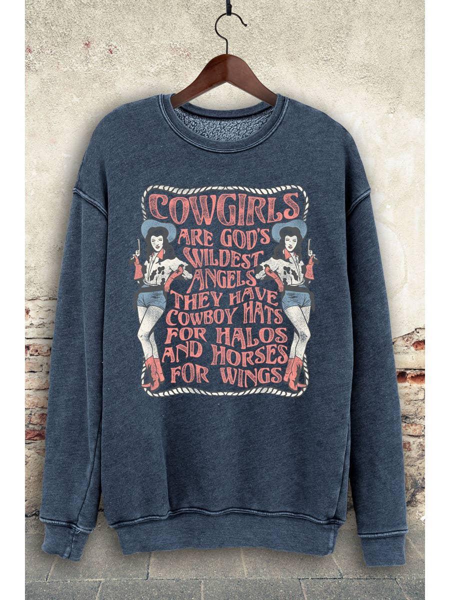COWGIRLS WILD WEST ANGELS SWEATSHIRTS