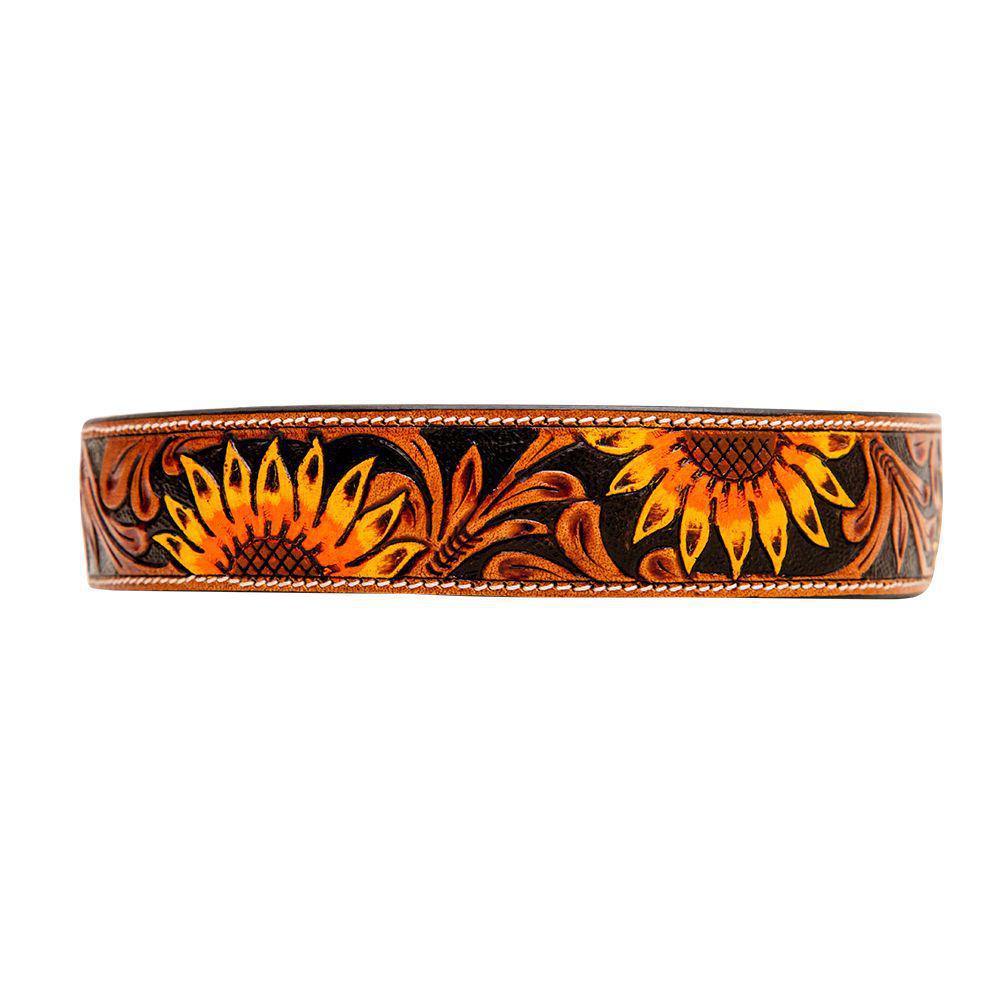 Zoomper Hand-Tooled Leather Dog Collar S-6887