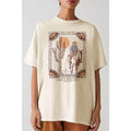 WESTERN COWBOY OVERSIZED MINERAL WASHED T SHIRT - WHITE