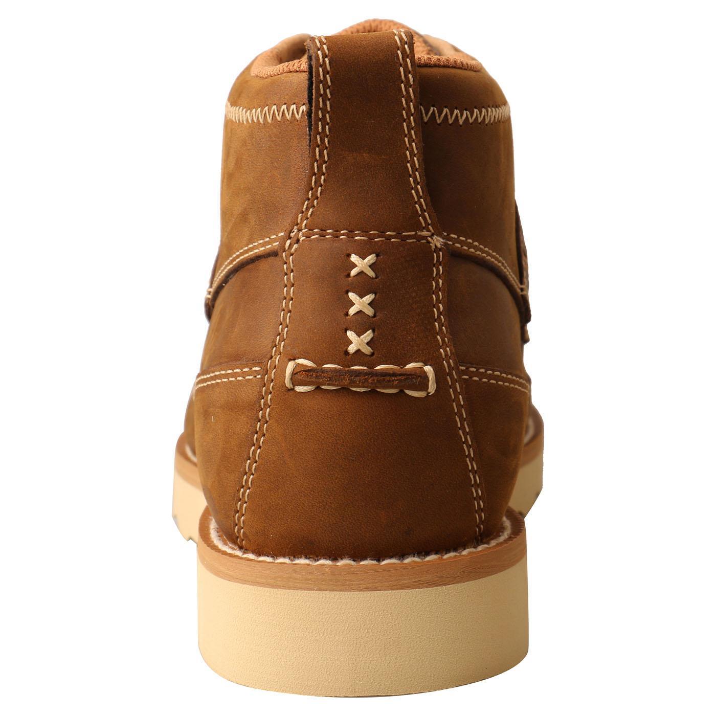 4" Wedge Sole Boot - Distressed Saddle & Cognac MCA0043