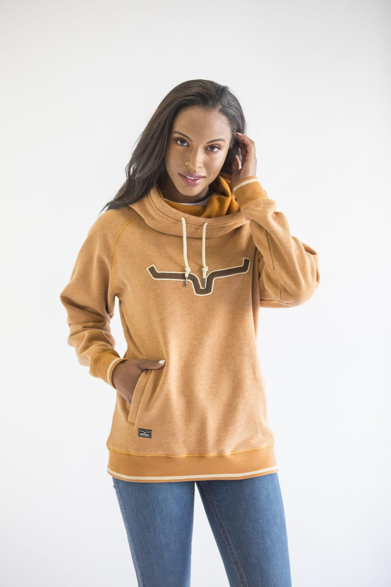 KIMES WOMEN'S TWO SCOOPS FLEECE - RUSTY HEATHER