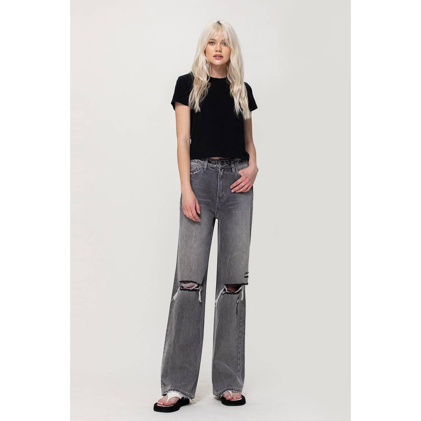 90'S VINTAGE FLARE JEANS | GRANITE