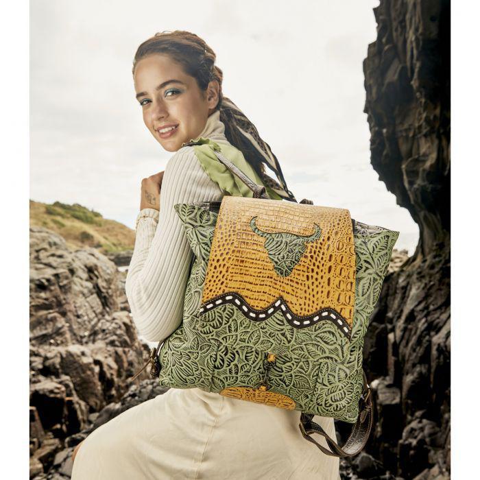 BULL'S EYE LEATHER & HAIRON BAG S-4767