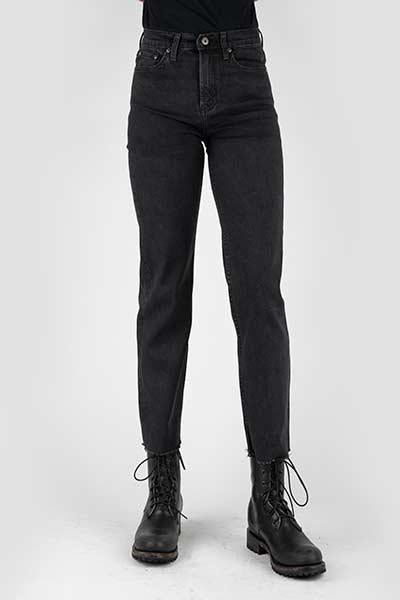 WOMENS JEAN HIGH RISE STRAIGHT PLAIN BACK PKT HIGH RISE STRAIGHT CROP 11-054-0915-3001 BL