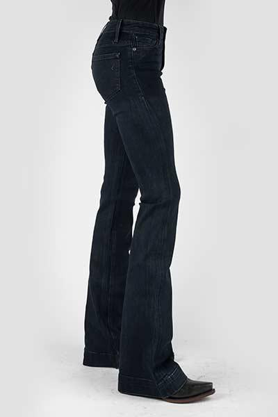 WOMENS JEAN 921 HIGH RISE FLARE FIT PLAIN BACK PKT HIGHRISE FLARE 11-054-0921-2414 BL