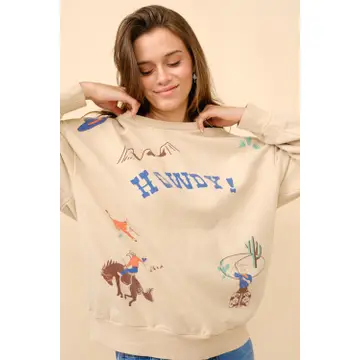 Western Graphic Howdy Sweatshirt