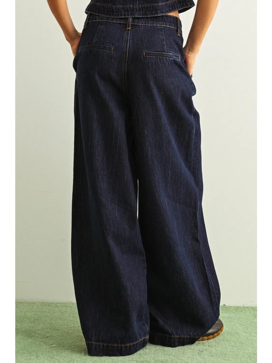 Indigo Wide Leg Denim Pants
